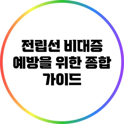 전립선 비대증 예방을 위한 종합 가이드