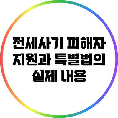 전세사기 피해자 지원과 특별법의 실제 내용
