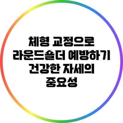 체형 교정으로 라운드숄더 예방하기: 건강한 자세의 중요성