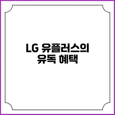 LG 유플러스의 유독 혜택