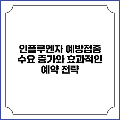 인플루엔자 예방접종 수요 증가와 효과적인 예약 전략