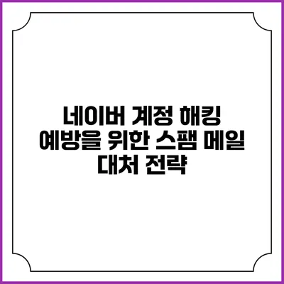네이버 계정 해킹 예방을 위한 스팸 메일 대처 전략