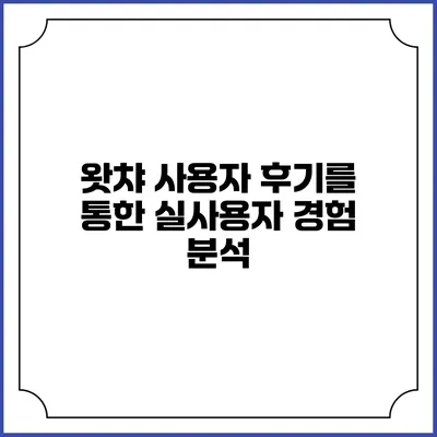 왓챠 사용자 후기를 통한 실사용자 경험 분석