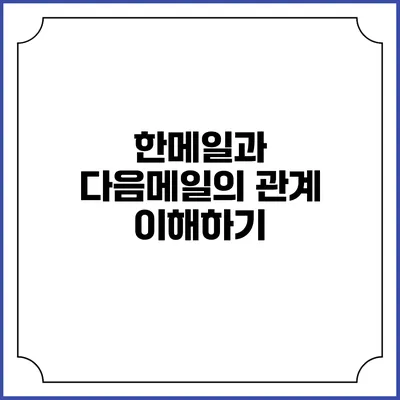 한메일과 다음메일의 관계 이해하기